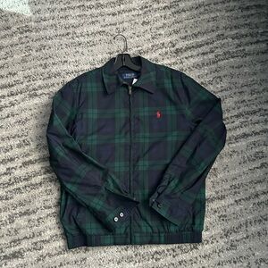 Polo by Ralph Lauren Men's Navy and Green Check Jacket